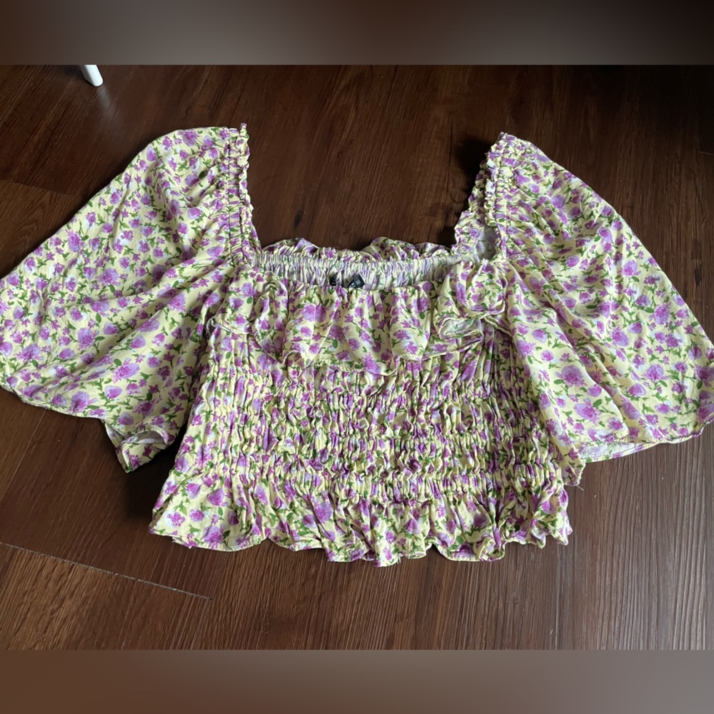 Zara cropped shirt